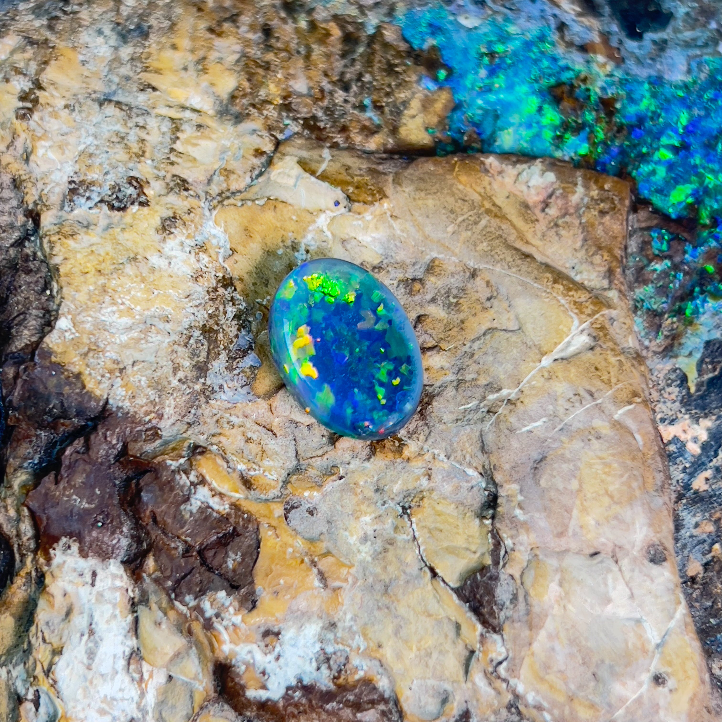 Black Opal 3.35ct Oval - Masterpiece Jewellery Opal & Gems Sydney Australia | Online Shop