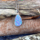 Sterling Silver Opal doublet 20x12mm pendant - Masterpiece Jewellery Opal & Gems Sydney Australia | Online Shop