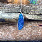 Sterling Silver Blue Green Opal doublet 25x9mm pendant - Masterpiece Jewellery Opal & Gems Sydney Australia | Online Shop