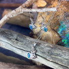 One set of sterling silver Koala with Opal triplets - Masterpiece Jewellery Opal & Gems Sydney Australia | Online Shop