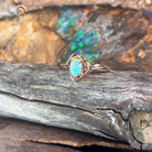 9kt Rose Gold solitaire ring with one Black Opal 0.47ct - Masterpiece Jewellery Opal & Gems Sydney Australia | Online Shop