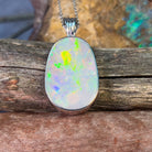 18kt White Gold Semi Black Opal 14.4ct pendant - Masterpiece Jewellery Opal & Gems Sydney Australia | Online Shop