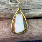 18kt Yellow Gold White Opal 6.21ct pendant - Masterpiece Jewellery Opal & Gems Sydney Australia | Online Shop