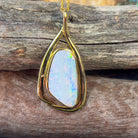 18kt Yellow Gold White Opal 6.12ct pendant - Masterpiece Jewellery Opal & Gems Sydney Australia | Online Shop