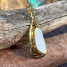 18kt Yellow Gold White Opal 6.12ct pendant - Masterpiece Jewellery Opal & Gems Sydney Australia | Online Shop