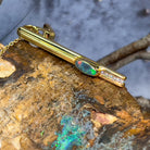 18kt Black Opal and Diamond tie bar - Masterpiece Jewellery Opal & Gems Sydney Australia | Online Shop