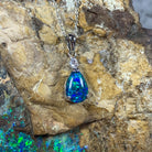 Sterling Silver pear shape 10x7mm Opal triplet pendant - Masterpiece Jewellery Opal & Gems Sydney Australia | Online Shop