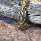 Sterling Silver Gold plate Boulder Matrix Opal pendant - Masterpiece Jewellery Opal & Gems Sydney Australia | Online Shop