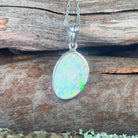 Sterling Silver Light Opal freeform pendant - Masterpiece Jewellery Opal & Gems Sydney Australia | Online Shop