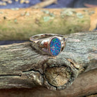 Sterling Silver Opal doublet solid shank ring - Masterpiece Jewellery Opal & Gems Sydney Australia | Online Shop