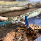 Sterling Silver patterned Blue Opal doublet ring - Masterpiece Jewellery Opal & Gems Sydney Australia | Online Shop