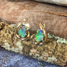 9kt Yellow Gold Boulder Opal 2.07ct earrings - Masterpiece Jewellery Opal & Gems Sydney Australia | Online Shop