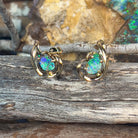 9kt Yellow Gold Boulder Opal 2.07ct earrings - Masterpiece Jewellery Opal & Gems Sydney Australia | Online Shop