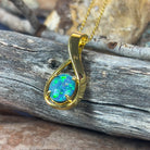 Gold plated sterling silver 10x8mm Opal triplet pendant - Masterpiece Jewellery Opal & Gems Sydney Australia | Online Shop