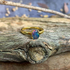 Gold Plated silver solitaire 8x6mm Opal triplet ring - Masterpiece Jewellery Opal & Gems Sydney Australia | Online Shop