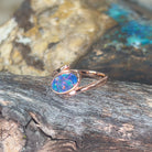 Rose Gold plated Sterling Silver 10x6mm ring - Masterpiece Jewellery Opal & Gems Sydney Australia | Online Shop