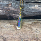 Gold plated silver Fire opal doublet with cubic zirconia pendant - Masterpiece Jewellery Opal & Gems Sydney Australia | Online Shop