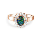 Rose Gold plated Opal triplet 7x5mm ring - Masterpiece Jewellery Opal & Gems Sydney Australia | Online Shop