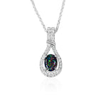 Sterling Silver cluster loop 8x6mm Opal triplet pendant - Masterpiece Jewellery Opal & Gems Sydney Australia | Online Shop