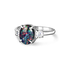 Sterling Silver 9x7mm Opal Triplet 3 stone ring - Masterpiece Jewellery Opal & Gems Sydney Australia | Online Shop