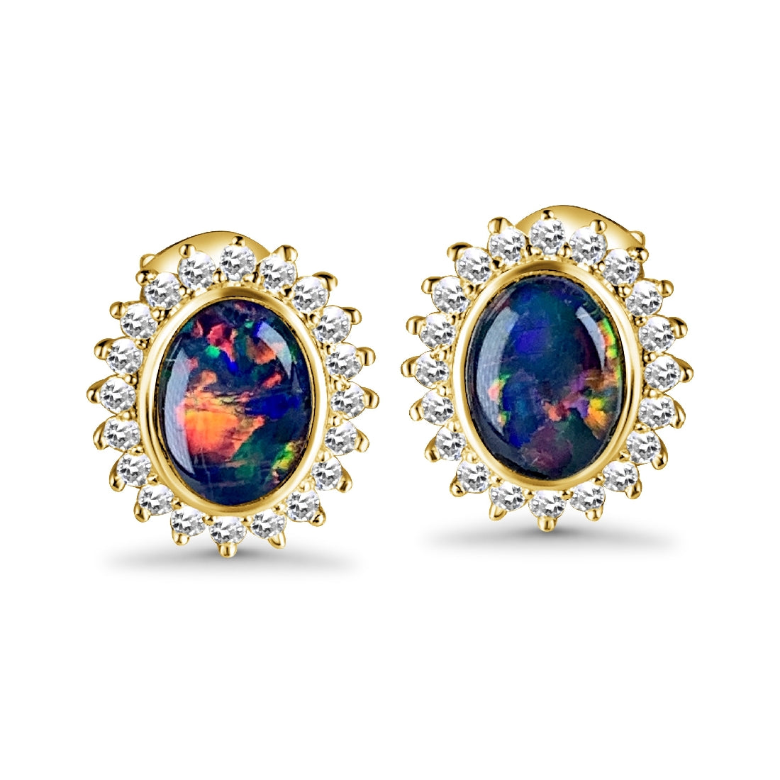 Australian Opal Earrings, Sterling Silver, Blue Opal, Lucky Stone, Hope  Stone | GemzAustralia