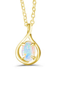 Gold Plated 6x4mm Crystal Opal silver pendants - Masterpiece Jewellery Opal & Gems Sydney Australia | Online Shop