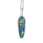 Sterling Silver Opal Red Green pendant - Masterpiece Jewellery Opal & Gems Sydney Australia | Online Shop