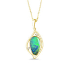 18kt Gold Plated Silver Opal 16x10mm pendant - Masterpiece Jewellery Opal & Gems Sydney Australia | Online Shop