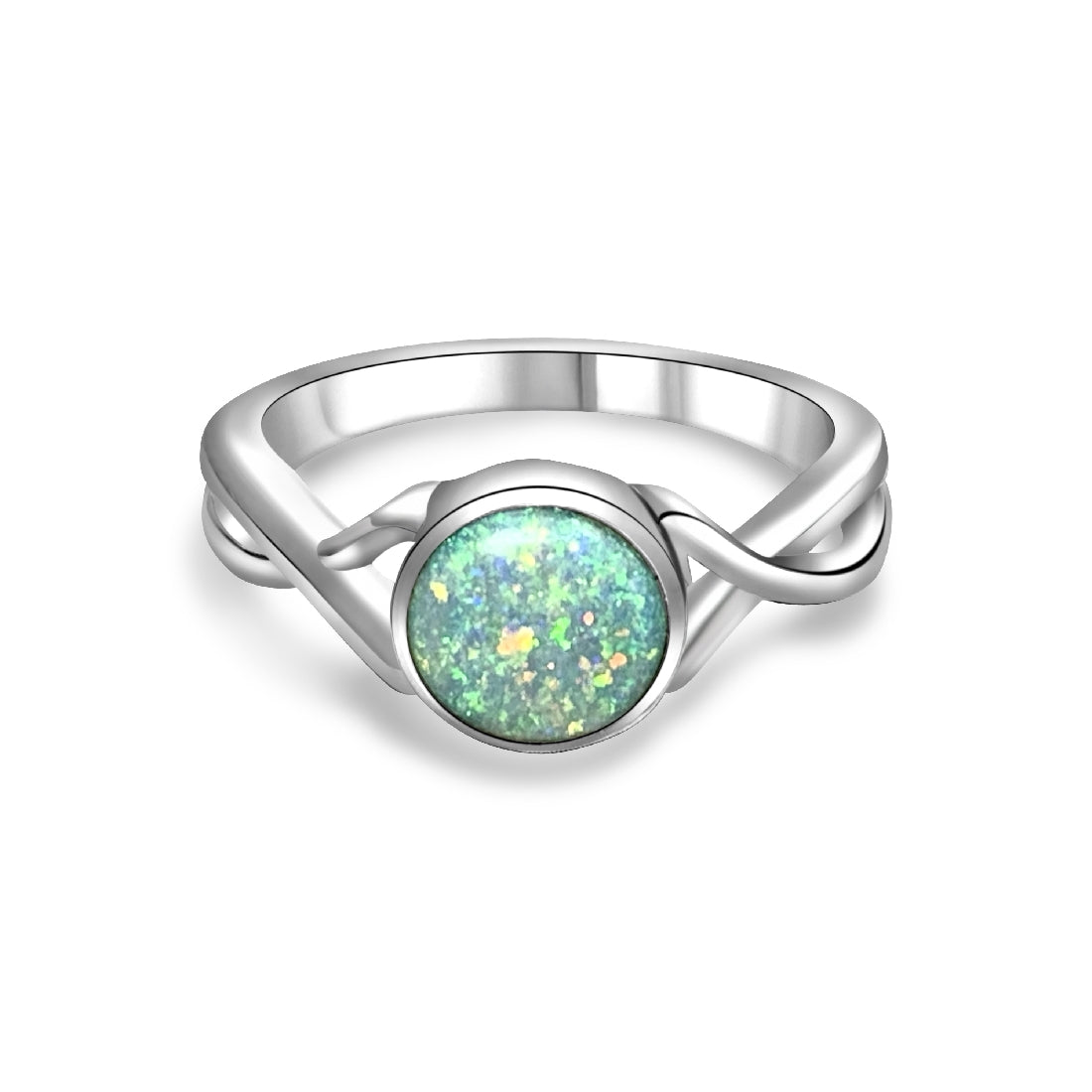 Sterling Silver Opal 1.1ct doublet bezel set ring - Masterpiece Jewellery Opal & Gems Sydney Australia | Online Shop