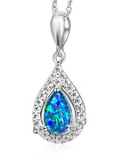 Sterling Silver pear shape Opal triplet pendant - Masterpiece Jewellery Opal & Gems Sydney Australia | Online Shop