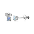 Sterling Silver 3mm 4 claw Crystal Opal studs - Masterpiece Jewellery Opal & Gems Sydney Australia | Online Shop