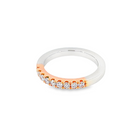 Platinum and Rose Gold half eternity band with Pink Diamonds 0.3ct - Masterpiece Jewellery Opal & Gems Sydney Australia | Online Shop