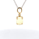 18kt Yellow Gold White Fire Opal 0.88ct and Diamond pendant - Masterpiece Jewellery Opal & Gems Sydney Australia | Online Shop