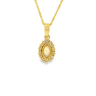 18kt Yellow Gold cluster pendant set with Crystal Opal and Diamonds - Masterpiece Jewellery Opal & Gems Sydney Australia | Online Shop