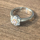 Platinum and Rose Gold cluster Pink Diamond 0.12 and White Diamond ring - Masterpiece Jewellery Opal & Gems Sydney Australia | Online Shop