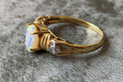 18kt Yellow Gold Fire Opal and Diamond ring - Masterpiece Jewellery Opal & Gems Sydney Australia | Online Shop