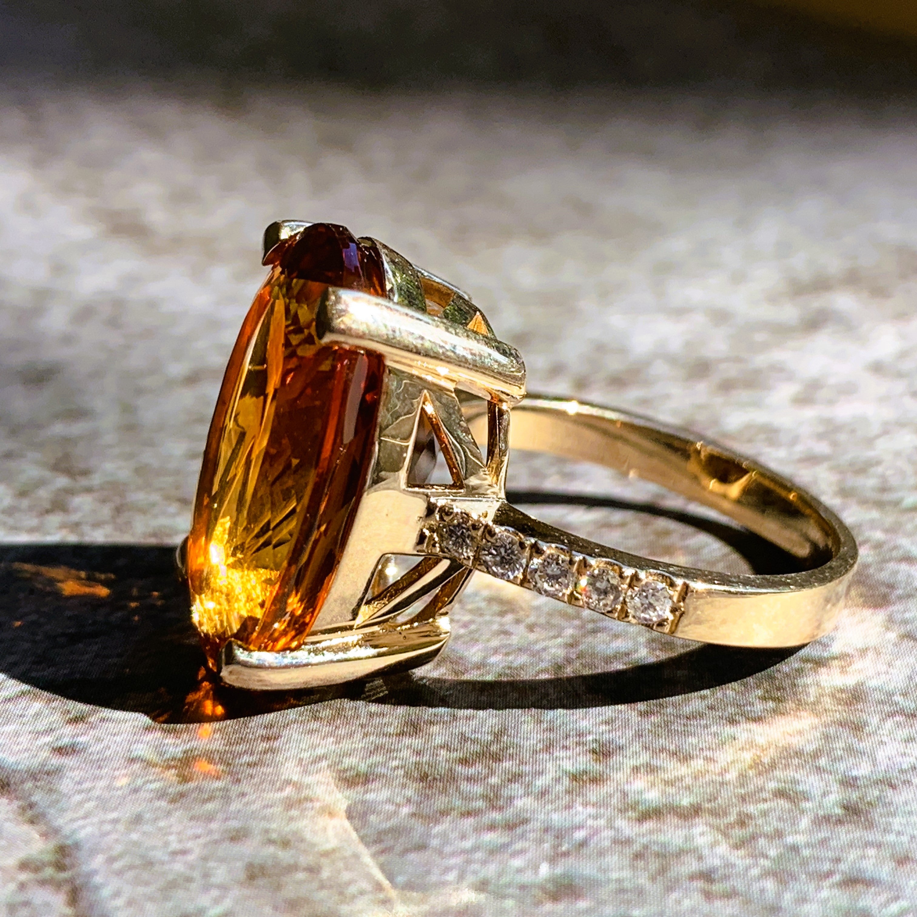 Orange 2025 citrine ring