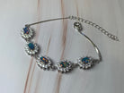 Sterling Silver Cluster design Opal doublet bracelet - Masterpiece Jewellery Opal & Gems Sydney Australia | Online Shop