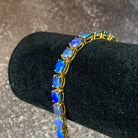 18kt Yellow Gold Black Opal 4.2ct bracelet - Masterpiece Jewellery Opal & Gems Sydney Australia | Online Shop