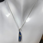 14kt White Gold Opal 24.6x6.7mm Diamond pendant - Masterpiece Jewellery Opal & Gems Sydney Australia | Online Shop