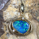 Yellow Gold plated silver Opal 14x10mm pendant - Masterpiece Jewellery Opal & Gems Sydney Australia | Online Shop