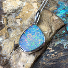 Sterling Silver Red Opal 17x14mm pendant - Masterpiece Jewellery Opal & Gems Sydney Australia | Online Shop