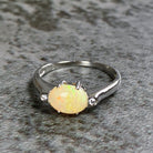 Sterling Silver Yellow Green Opal ring - Masterpiece Jewellery Opal & Gems Sydney Australia | Online Shop