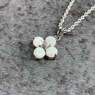 Sterling Silver flower round Opal design pendant 3.5mm - Masterpiece Jewellery Opal & Gems Sydney Australia | Online Shop