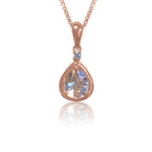 9kt Rose Gold Morganite and Diamond Pendant - Masterpiece Jewellery Opal & Gems Sydney Australia | Online Shop