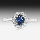 18kt White Gold Sapphire and Diamond ring - Masterpiece Jewellery Opal & Gems Sydney Australia | Online Shop