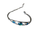 One Sterling Silver bracelet with 3 Australian Opal Triplet - Masterpiece Jewellery Opal & Gems Sydney Australia | Online Shop