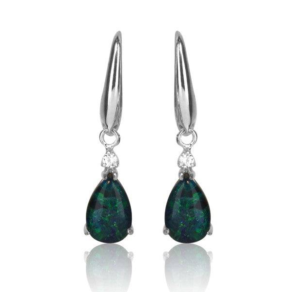 Sterling Silver Opal triplet earrings - Masterpiece Jewellery Opal & Gems Sydney Australia | Online Shop