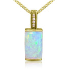 14kt Yellow Gold Oblong Opal pendant - Masterpiece Jewellery Opal & Gems Sydney Australia | Online Shop