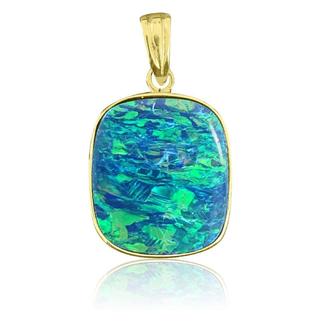 14kt Yellow Gold Opal pendant - Masterpiece Jewellery Opal & Gems Sydney Australia | Online Shop